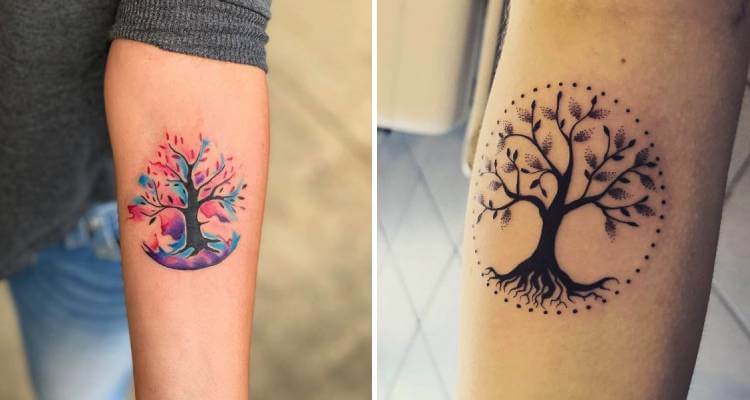 Feminine Unique Tree Of Life Tattoo