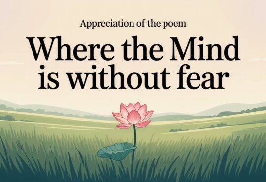Where The Mind Is Without Fear Appreciation