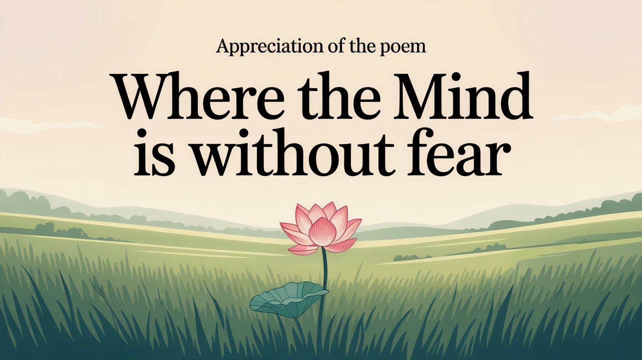 Where The Mind Is Without Fear Appreciation