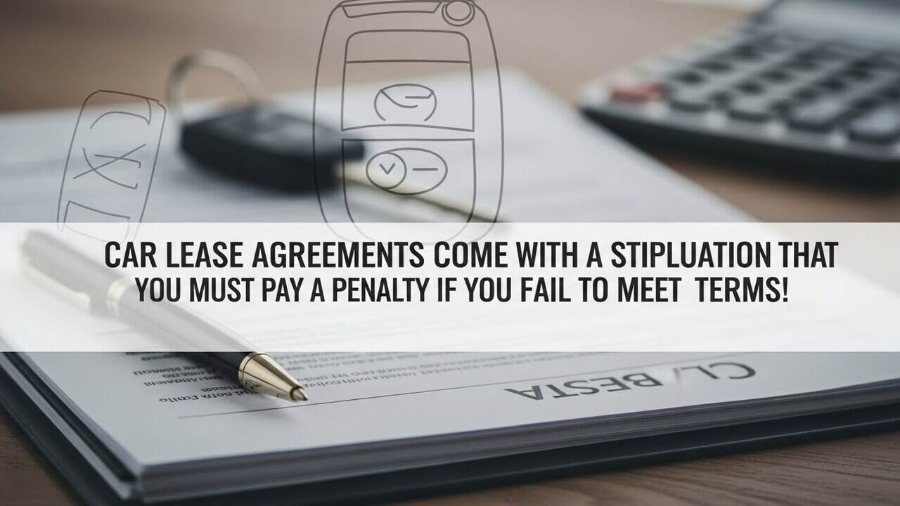 Car Lease Agreements Come With A Stipulation That You Must Pay A Penalty If You___________.